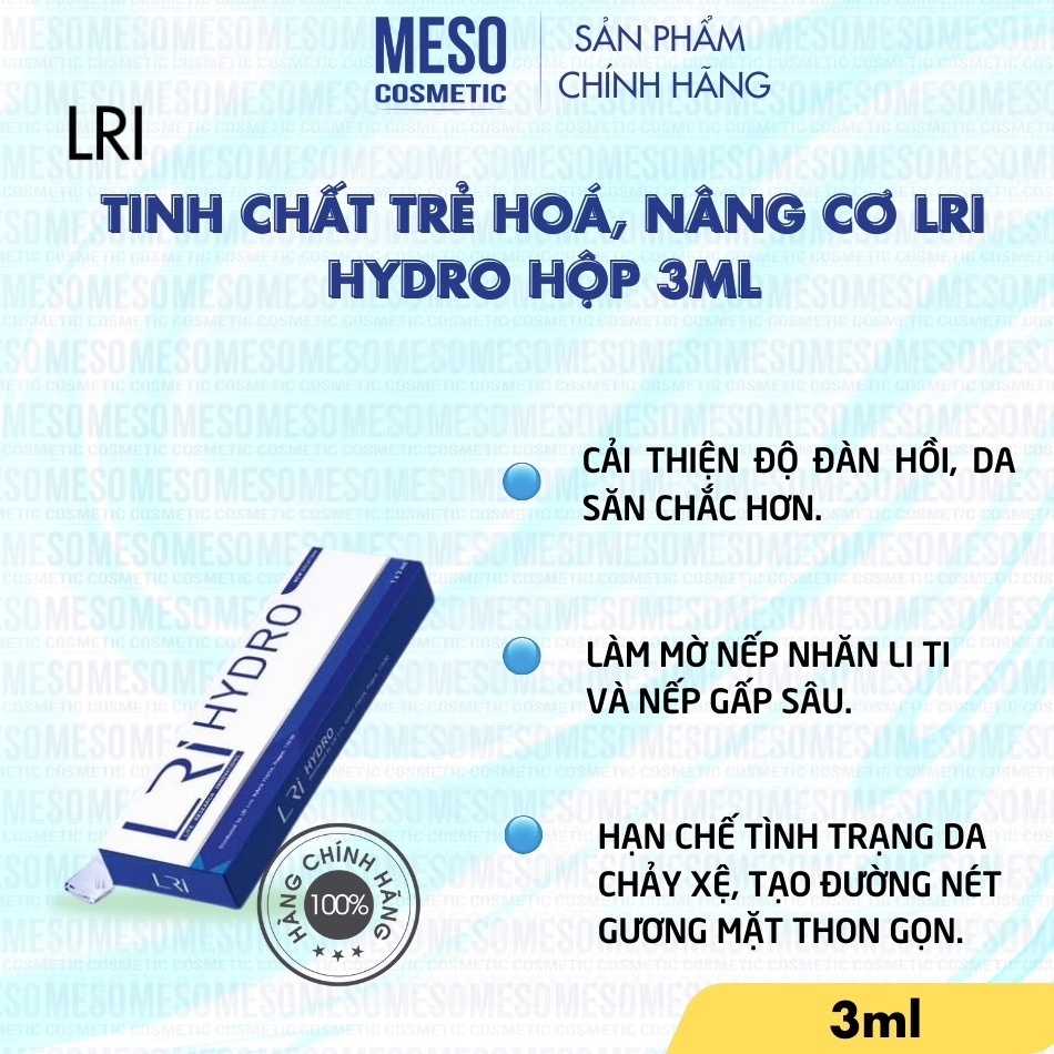 Tinh chất trẻ hoá, nâng cơ Lri Hydro hộp 3ml